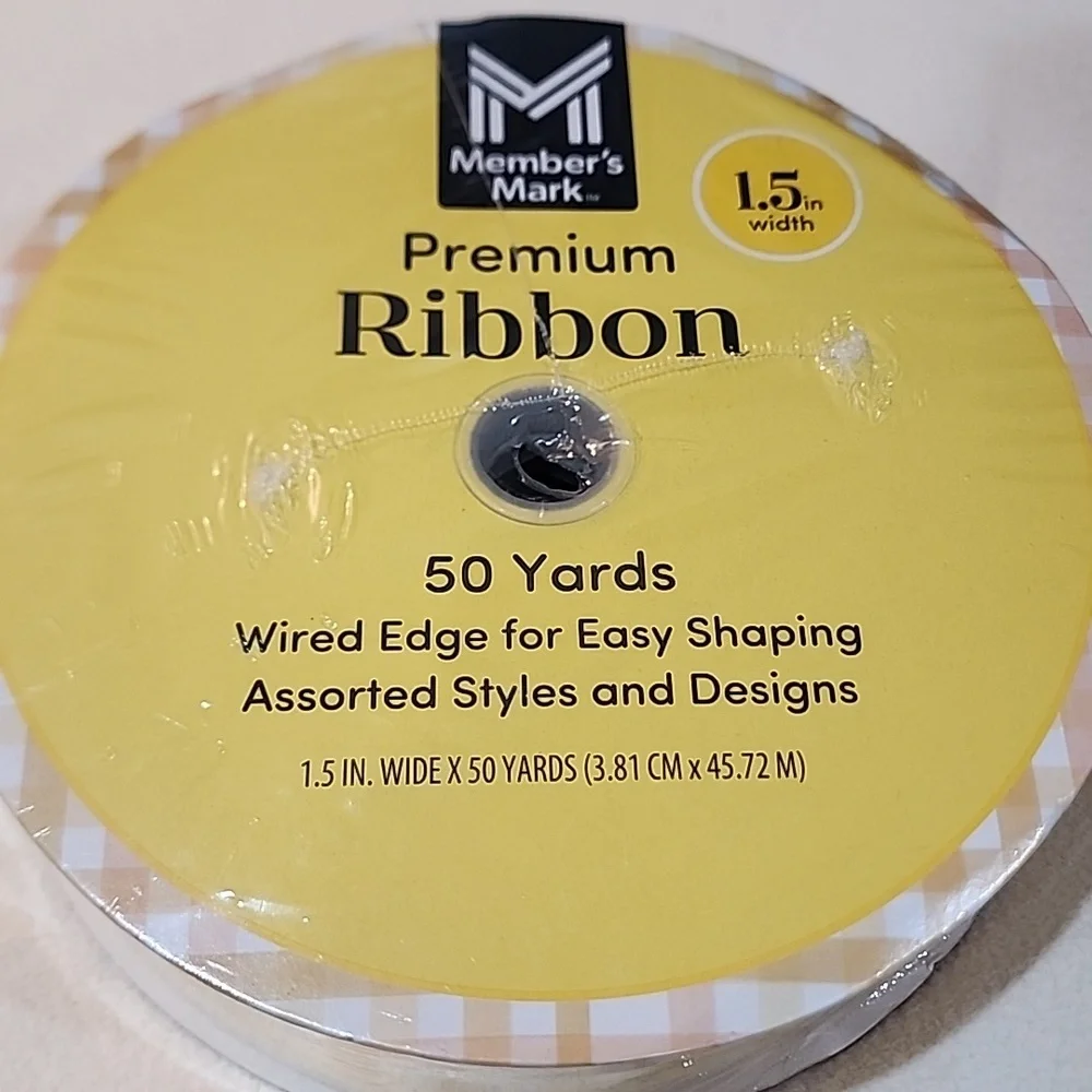 NEW 3 Rolls Spring Member's Mark Premium Wire-Edged Ribbon 150 yards total
